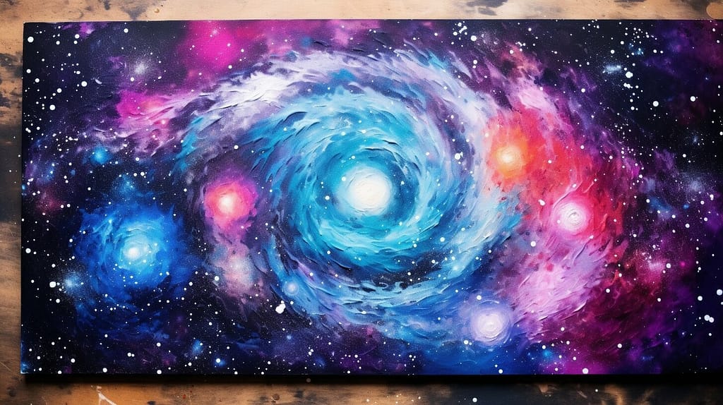 galaxy canvas painting