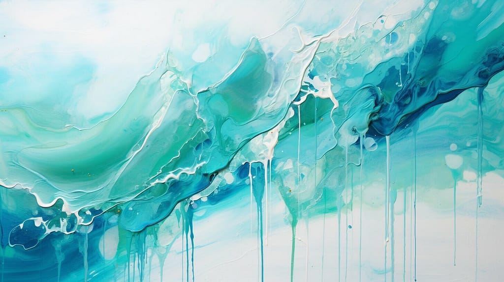Abstract painting with dripping