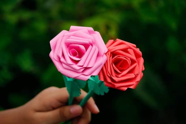 How to Origami Rose Plant